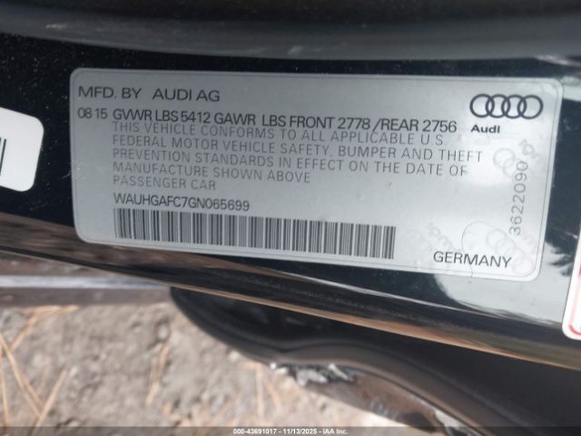 2016 AUDI A6 WAUHGAFC7GN065699 Photo 8