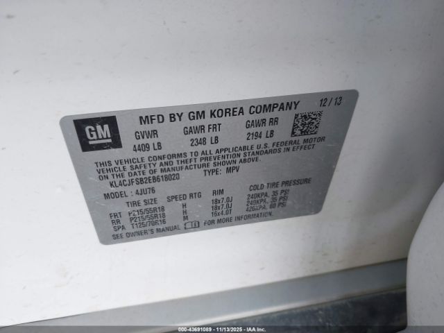 2014 BUICK ENCORE KL4CJFSB2EB618020 Photo 8