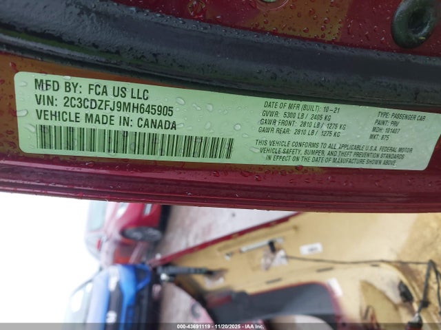 2021 DODGE CHALLENGER 2C3CDZFJ9MH645905 Photo 8