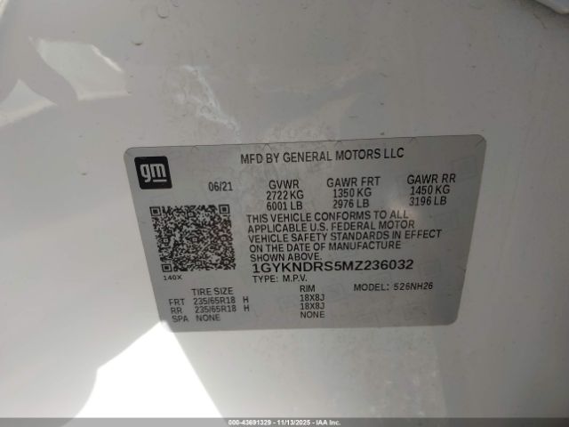 2021 CADILLAC XT5 1GYKNDRS5MZ236032 Photo 8