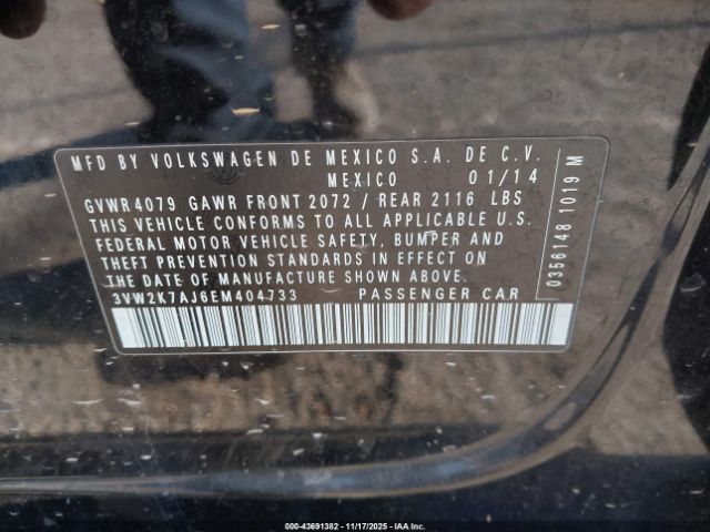 2014 VOLKSWAGEN JETTA 3VW2K7AJ6EM404733 Photo 8