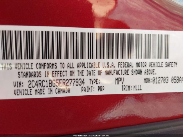 2014 CHRYSLER TOWN & COUNTRY 2C4RC1BG5ER277934 Photo 8