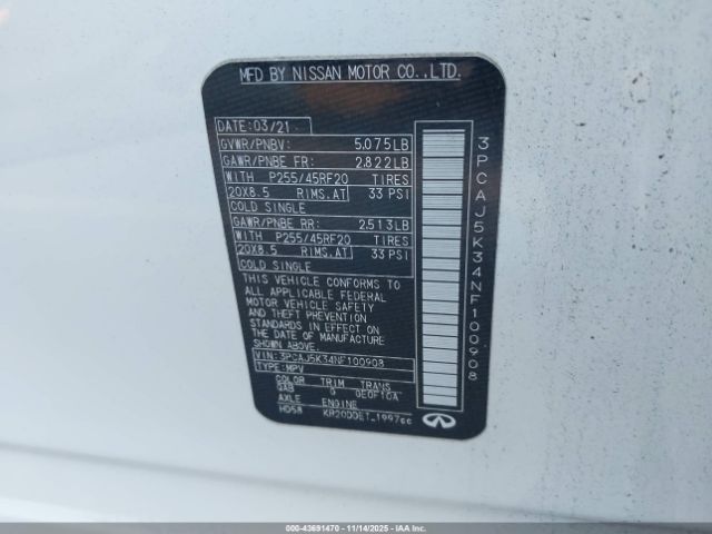 2022 INFINITI QX55 3PCAJ5K34NF100908 Photo 8