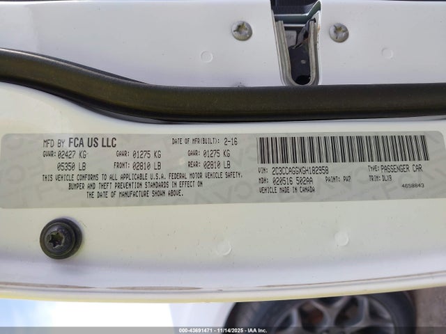 2C3CCAGGXGH182958 Chrysler 300 300s