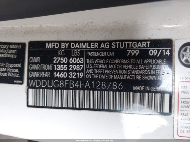 2015 MERCEDES-BENZ S 550 WDDUG8FB4FA128786 Photo 8