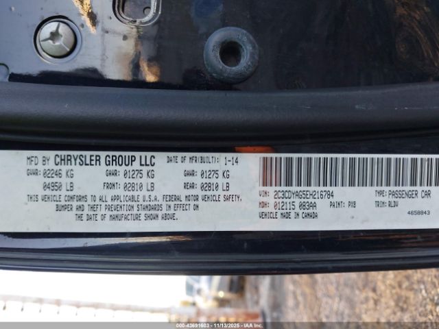 2014 DODGE CHALLENGER 2C3CDYAG5EH216784 Photo 8