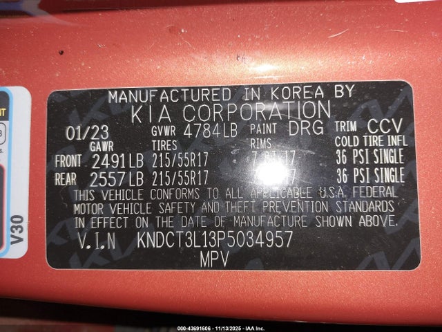 2023 KIA NIRO EV KNDCT3L13P5034957 Photo 8