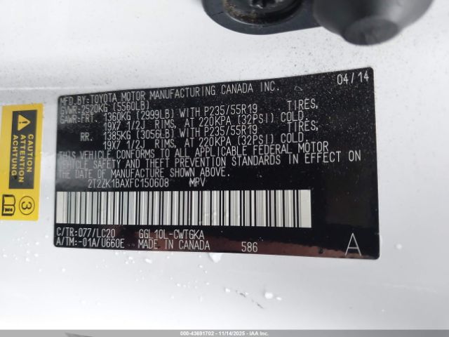 2015 LEXUS RX 350 2T2ZK1BAXFC150608 Photo 8
