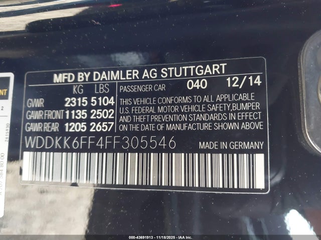 2015 MERCEDES-BENZ E 400 WDDKK6FF4FF305546 Photo 8