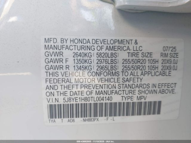 2026 ACURA MDX 5J8YE1H80TL004140 Photo 8