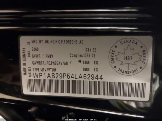 2004 PORSCHE CAYENNE WP1AB29P54LA62944 Photo 8