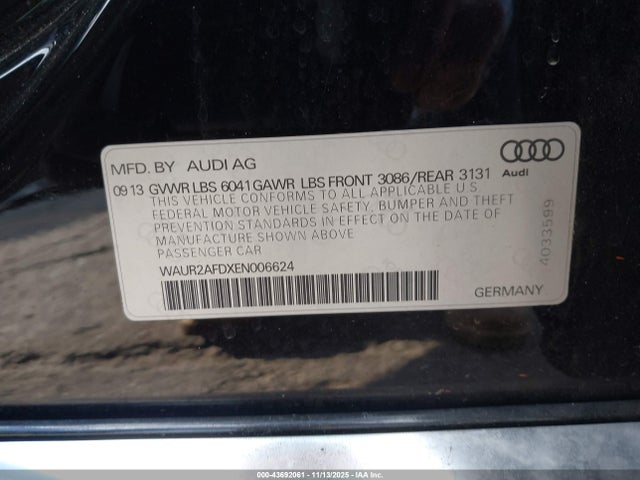 2014 AUDI A8 L WAUR2AFDXEN006624 Photo 8