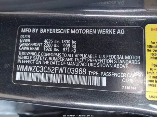 2015 MINI COUNTRYMAN WMWZC3C52FWT03968 Photo 8