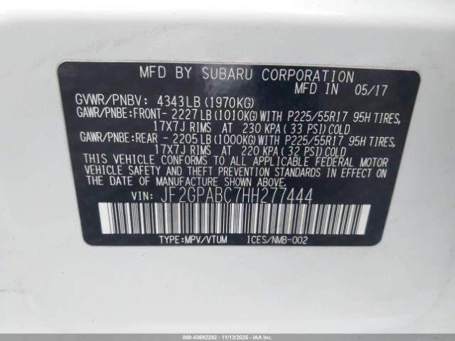 2017 SUBARU CROSSTREK JF2GPABC7HH277444 Photo 8