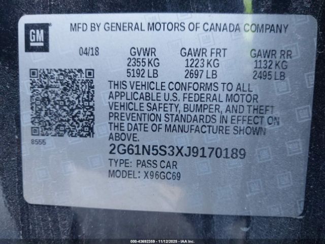 2018 CADILLAC XTS 2G61N5S3XJ9170189 Photo 8