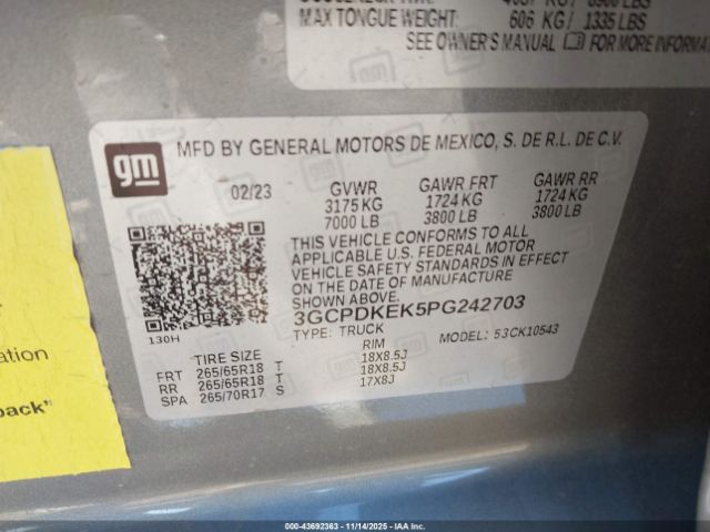 2023 CHEVROLET SILVERADO 1500 3GCPDKEK5PG242703 Photo 8