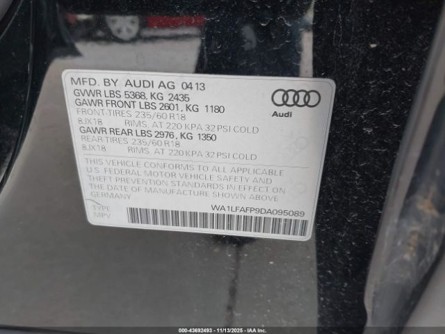 2013 AUDI Q5 WA1LFAFP9DA095089 Photo 8