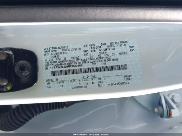 2024 FORD F-150 1FTFW3LD9RFB29308 Photo 8