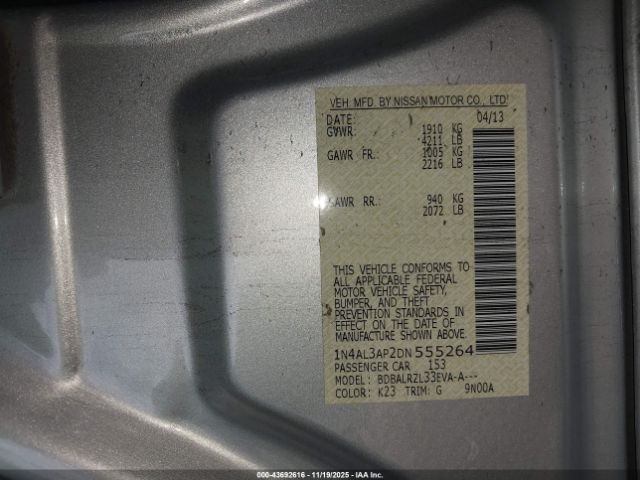 2013 NISSAN ALTIMA 1N4AL3AP2DN555264 Photo 8