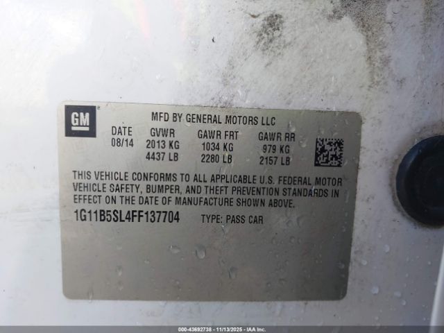 2015 CHEVROLET MALIBU 1G11B5SL4FF137704 Photo 8