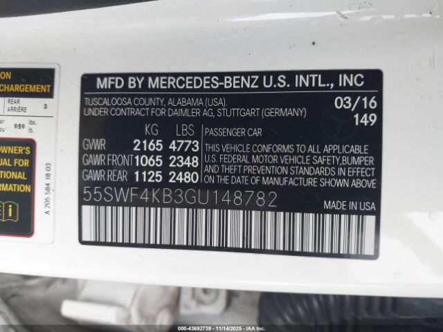 2016 MERCEDES-BENZ C 300 55SWF4KB3GU148782 Photo 8