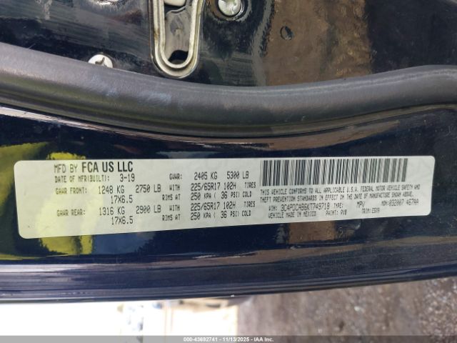 2019 DODGE JOURNEY 3C4PDCAB6KT749718 Photo 8