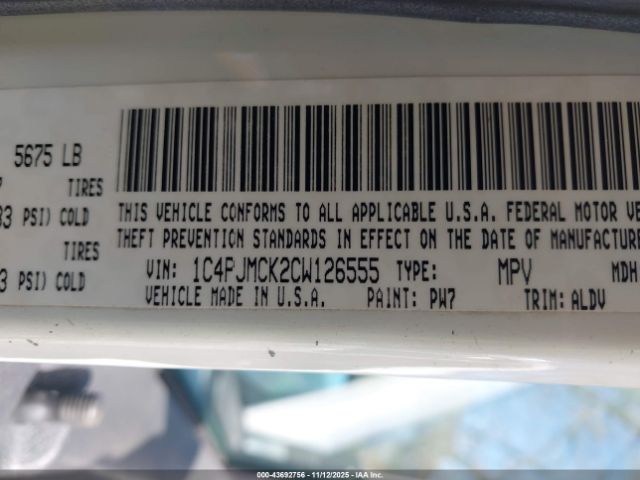 2012 JEEP LIBERTY 1C4PJMCK2CW126555 Photo 8