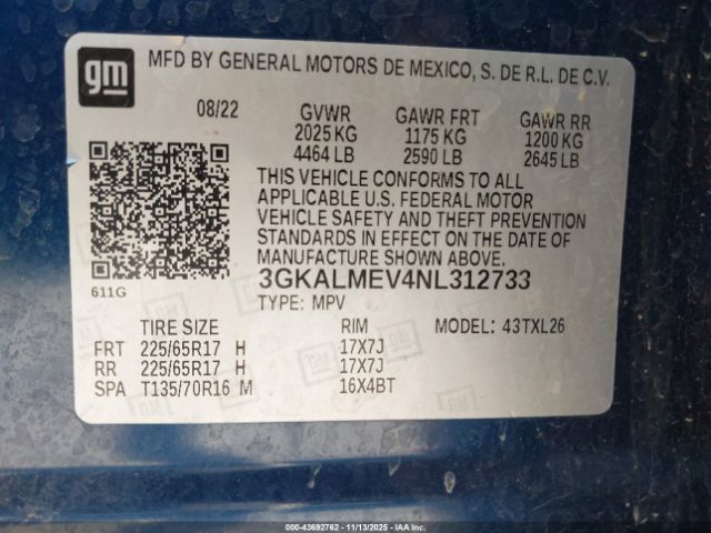 2022 GMC TERRAIN 3GKALMEV4NL312733 Photo 8