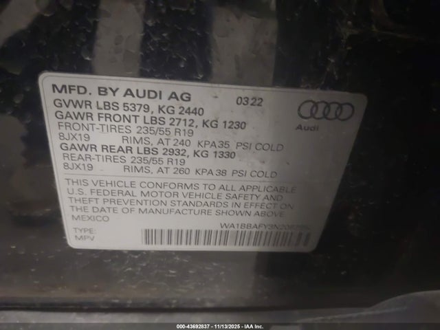 2022 AUDI Q5 WA1BBAFY3N2082950 Photo 8