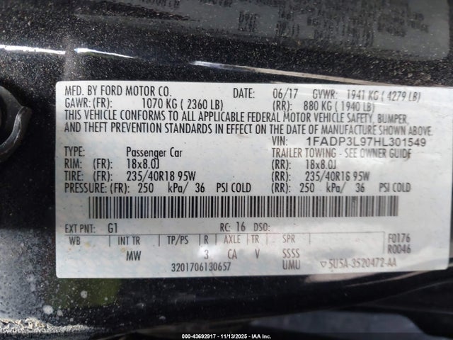 2017 FORD FOCUS ST 1FADP3L97HL301549 Photo 8