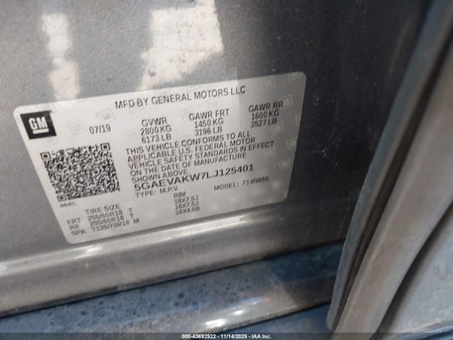 2020 BUICK ENCLAVE 5GAEVAKW7LJ125401 Photo 8