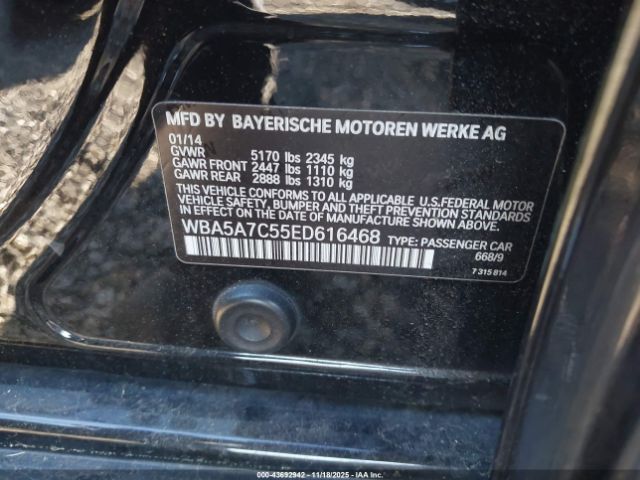 2014 BMW 528I WBA5A7C55ED616468 Photo 8
