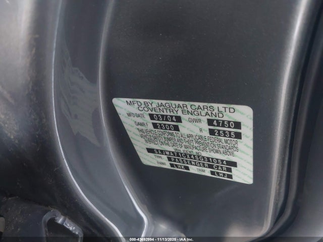 2004 JAGUAR XJ SAJWA71CX4SG31054 Photo 8