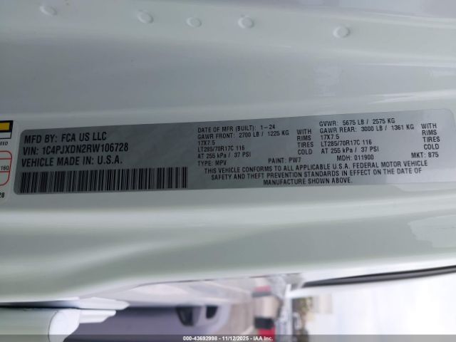 2024 JEEP WRANGLER 1C4PJXDN2RW106728 Photo 8