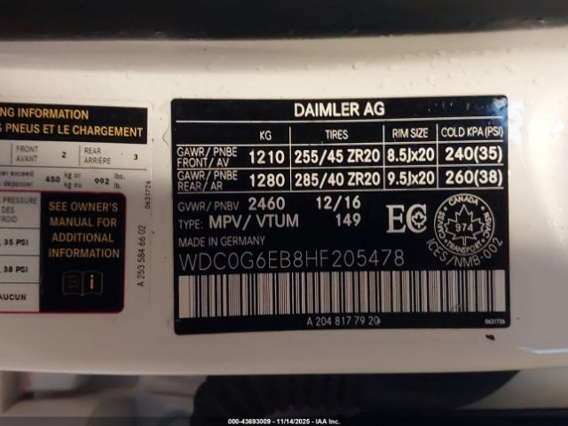 2017 MERCEDES-BENZ AMG GLC 43 WDC0G6EB8HF205478 Photo 8