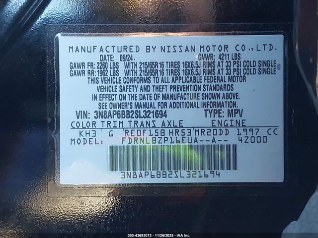 Nissan Kicks S Intelligent Awd 2025 3N8AP6BB2SL321694 Image 9