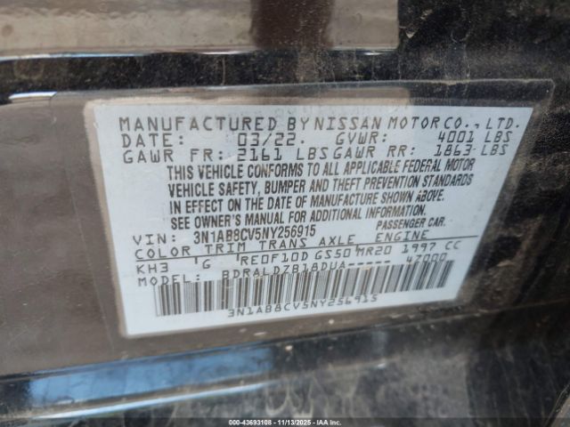 2022 NISSAN SENTRA 3N1AB8CV5NY256915 Photo 8