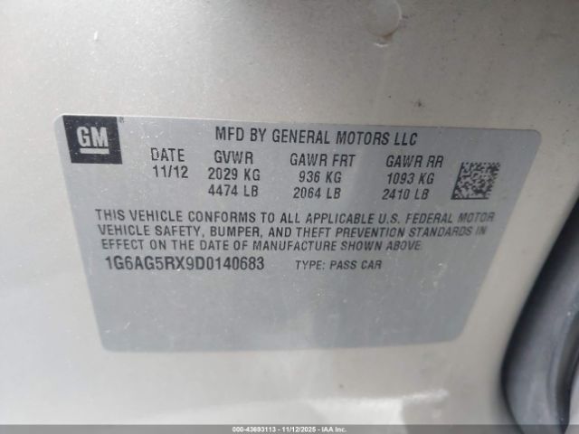 2013 CADILLAC ATS 1G6AG5RX9D0140683 Photo 8