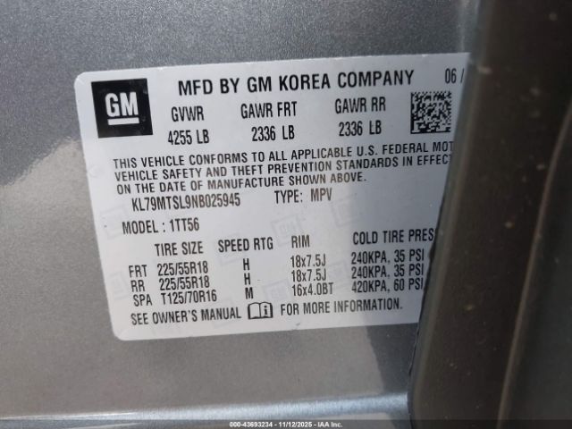 2022 CHEVROLET TRAILBLAZER KL79MTSL9NB025945 Photo 8