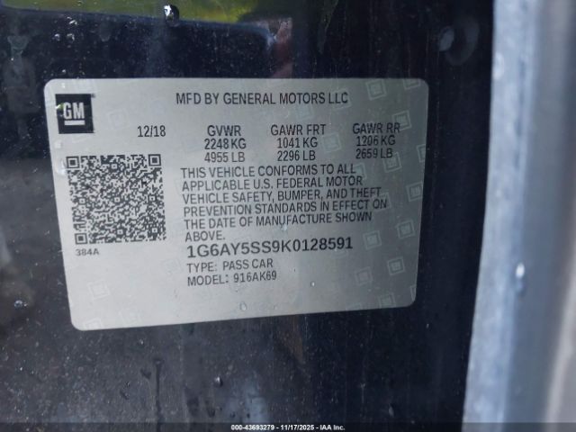 2019 CADILLAC CTS 1G6AY5SS9K0128591 Photo 8