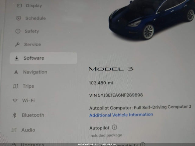 Tesla Model 3 Rear-wheel Drive 2022 5YJ3E1EA6NF289898 Image 11
