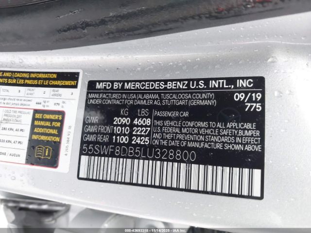 2020 MERCEDES-BENZ C 300 55SWF8DB5LU328800 Photo 8