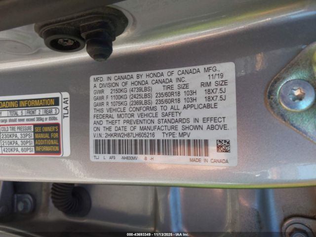 2020 HONDA CR-V 2HKRW2H87LH605216 Photo 8