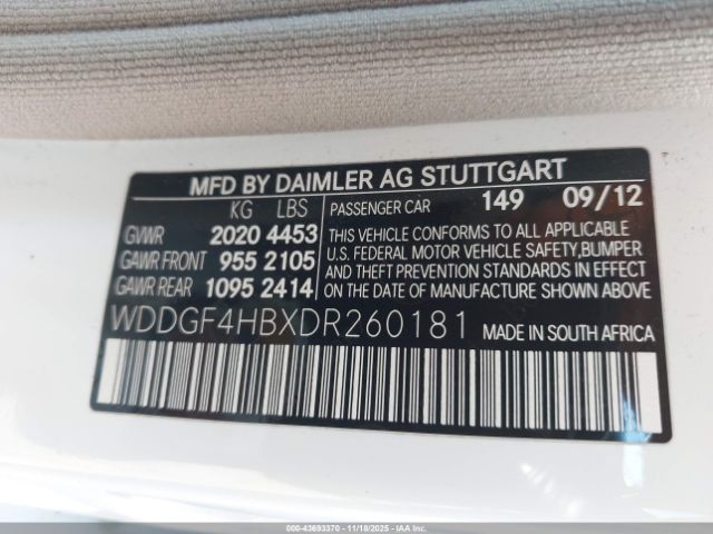 2013 MERCEDES-BENZ C 250 WDDGF4HBXDR260181 Photo 8