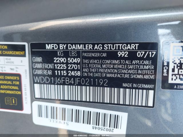 2018 MERCEDES-BENZ E 400 WDD1J6FB4JF021192 Photo 8