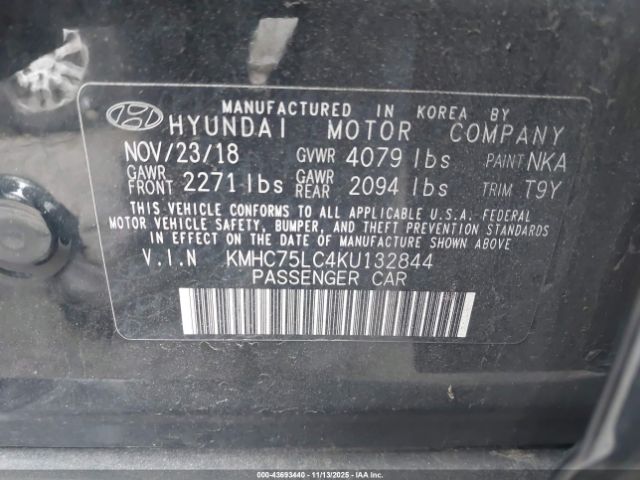 2019 HYUNDAI IONIQ HYBRID KMHC75LC4KU132844 Photo 8