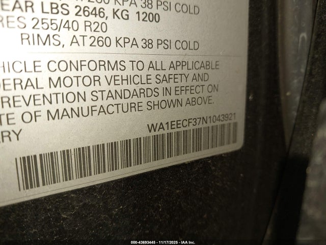 2022 AUDI Q3 WA1EECF37N1043921 Photo 8