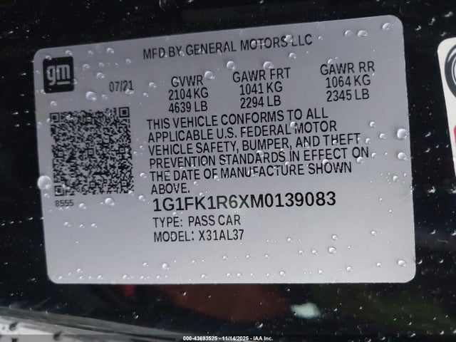 2021 CHEVROLET CAMARO 1G1FK1R6XM0139083 Photo 8