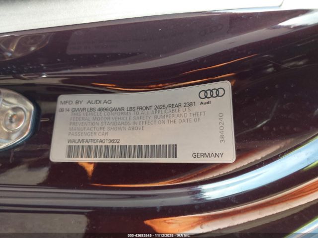 2015 AUDI A5 WAUMFAFR0FA019692 Photo 8