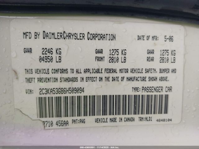 2006 CHRYSLER 300 2C3KA53G86H509094 Photo 8